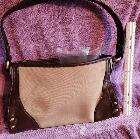 Leather and Fabric Aigner Purse - Picture 3 of 6